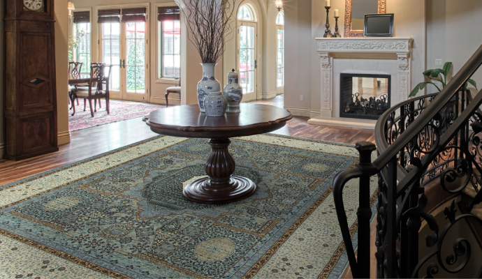 Cleaned rug after deep cleaning service