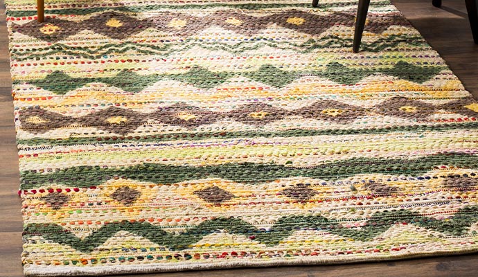 clean hand woven area rug