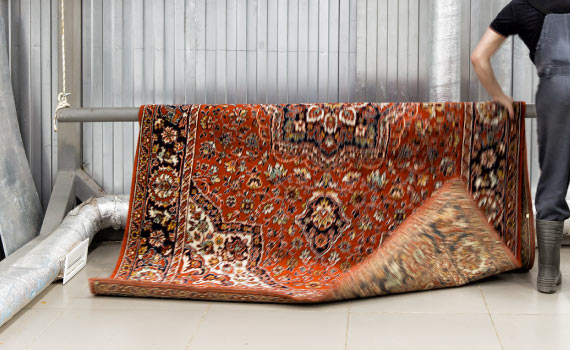 Cleaned rug by professional