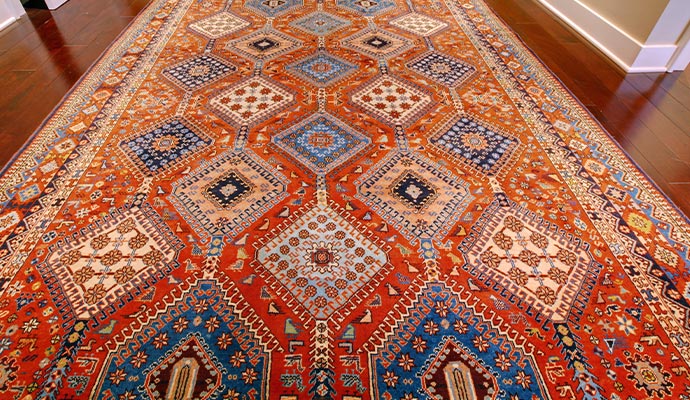 clean rug on floor