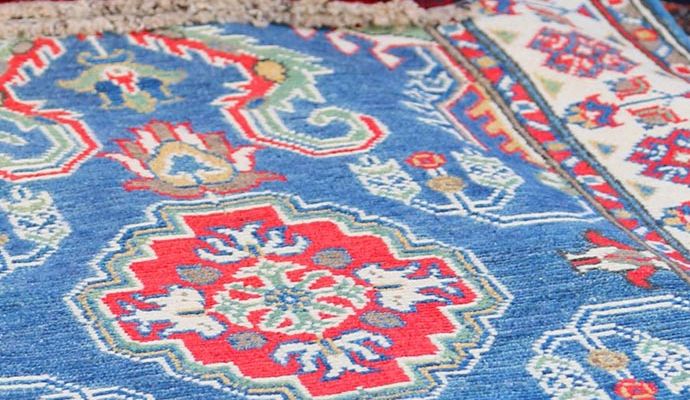 Close up view of persian rug