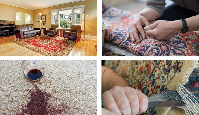 Collage backing repair tip shearing spill and stain removal patching 