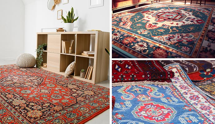 collage-of-Oriental-Persian-Silk-rugs