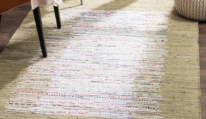 hand woven cotton area rug
