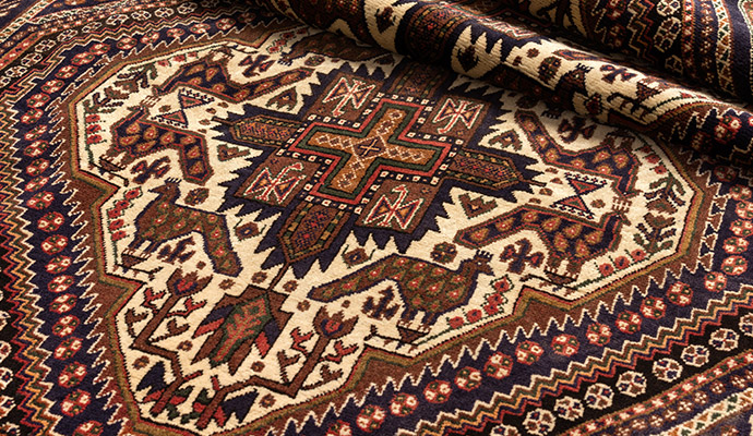 Hand woven oriental rug