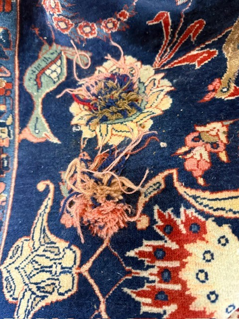 9'x12' living room rug with repair