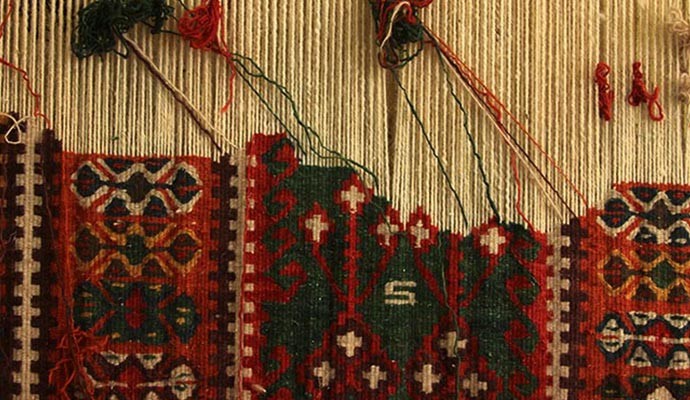 professionally colorful rug reweaving