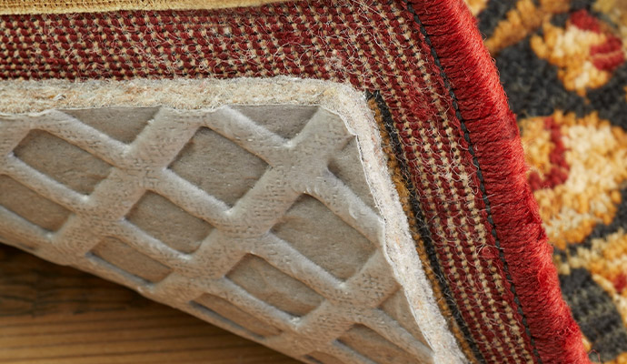 Rug pad under oriental rug