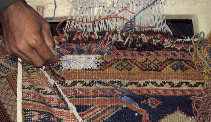 Professional rug repair service