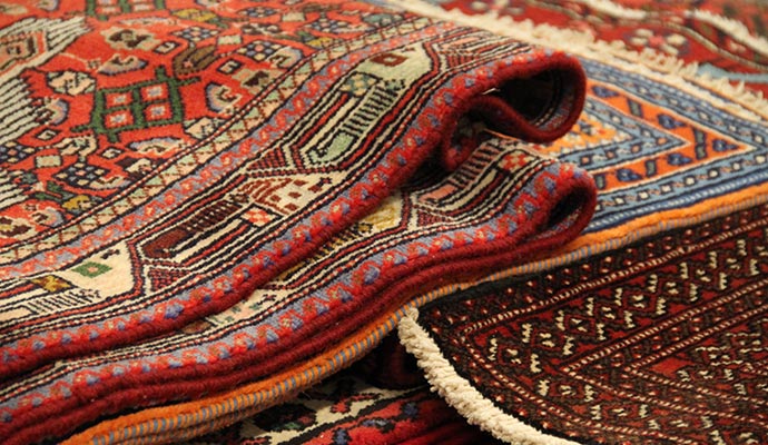 Colorful machine rugs