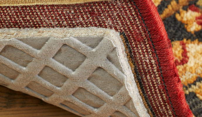 Rug with rug pads underneath
