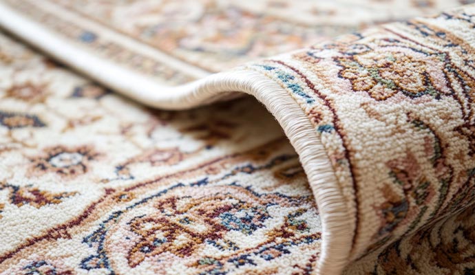 Traditional persian rug close up