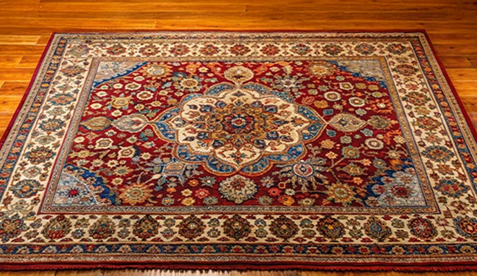 Turkish rugs on the floor