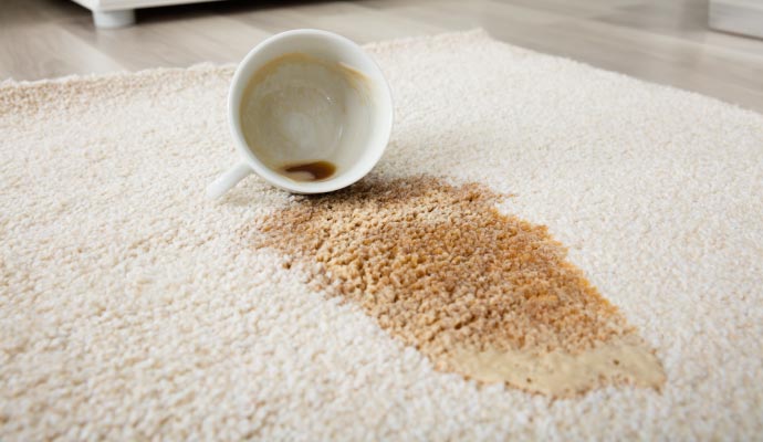 Visible stain on rug